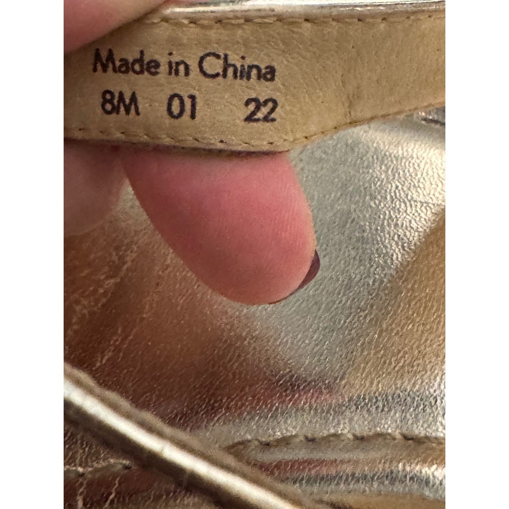 Jack Rogers Womens 8M Metallic Gold Whipstitch Rondelle Flat Flip Flop Sandals - Picture 7 of 10